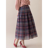 チェックプリーツスカート／大きいサイズ ローズティアラ