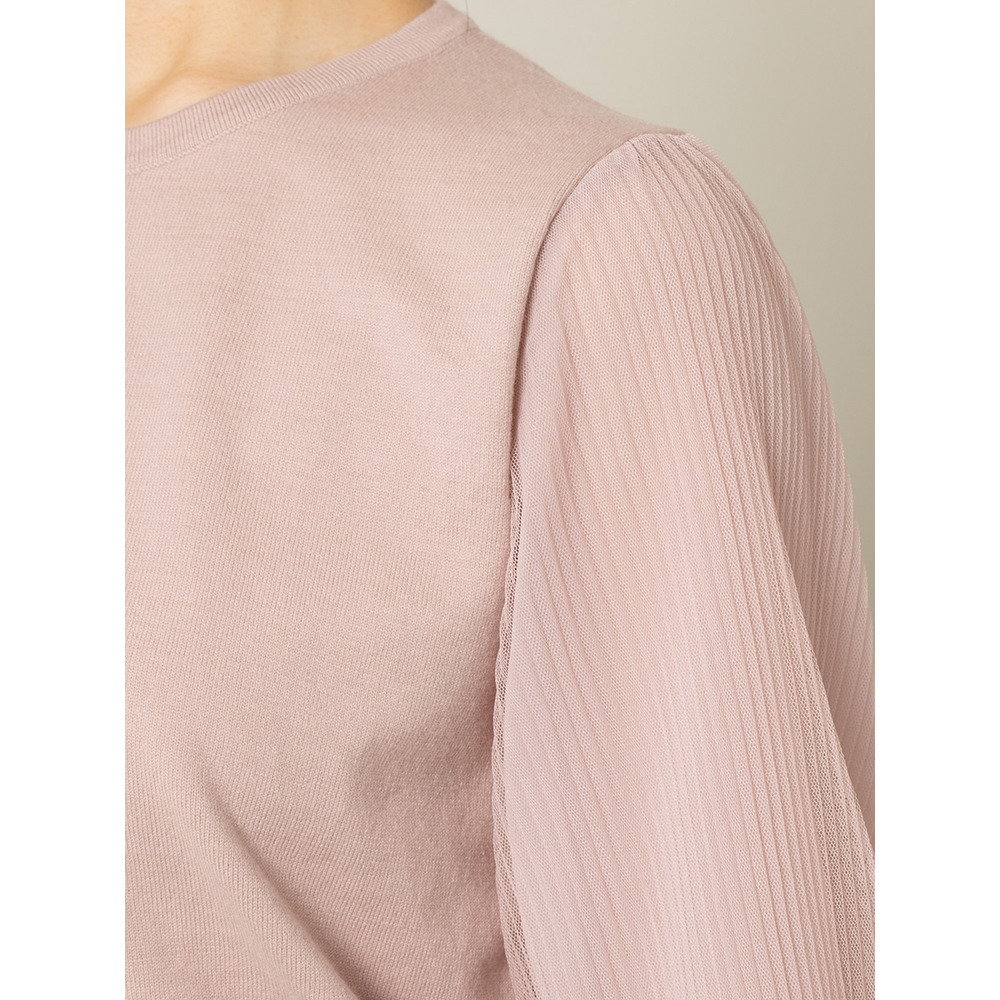 チュール袖ニットカーディガン/ 大きいサイズ ローズティアラ11