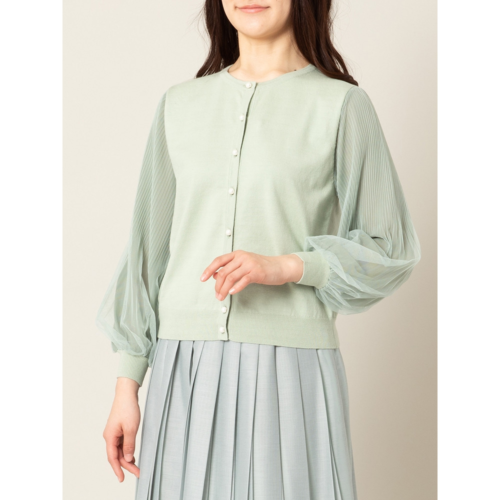 チュール袖ニットカーディガン/ 大きいサイズ ローズティアラ15