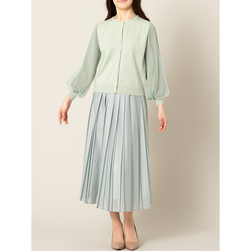 チュール袖ニットカーディガン/ 大きいサイズ ローズティアラ16