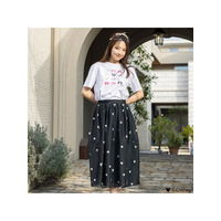 【7/22(金)値下げ分】Disney ミニーマウス/　リボンプリントカットソー / 大きいサイズ ローズティアラ