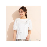 【7/22(金)値下げ分】Disney ティンカーベル/　パフスリーブカットソー / 大きいサイズ ローズティアラ