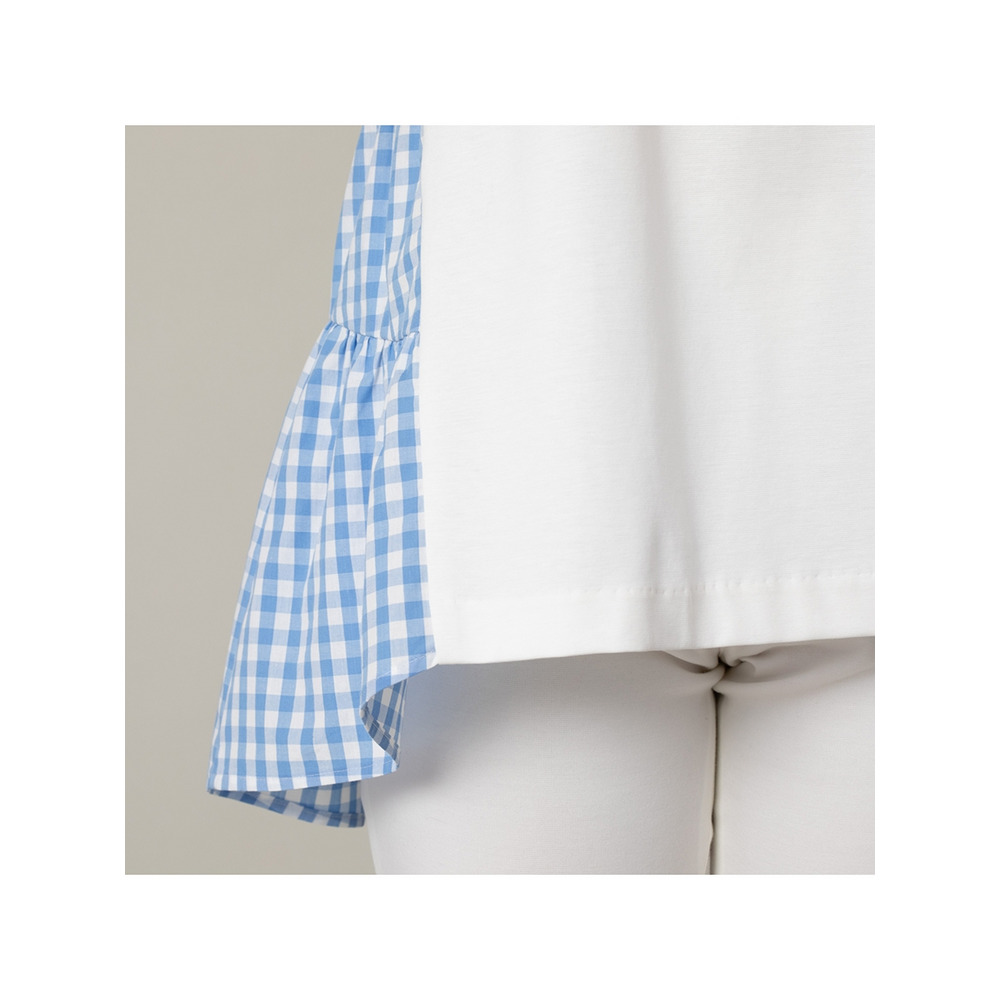 チェック×リボンバック切替カットソー / 大きいサイズ ローズティアラ12