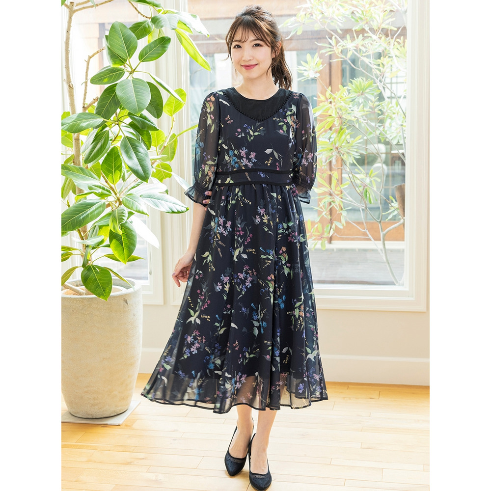 新品❤︎ローズティアラ ドットワンピース ドットグログランワンピース