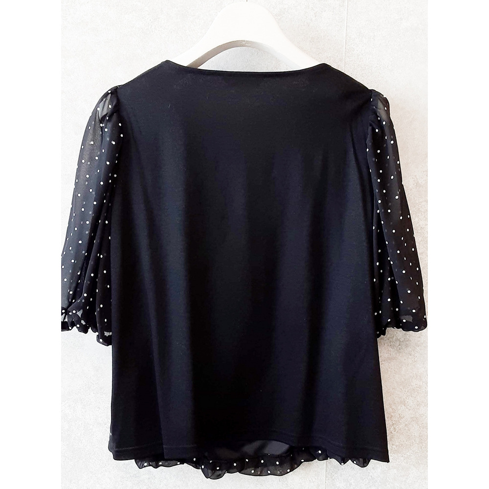 パールネックバルーンヘムブラウス / 大きいサイズ ローズティアラ14