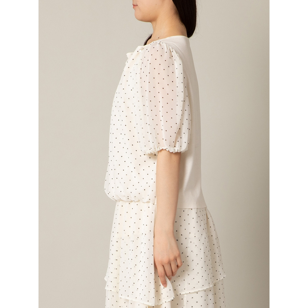 パールネックバルーンヘムブラウス / 大きいサイズ ローズティアラ5