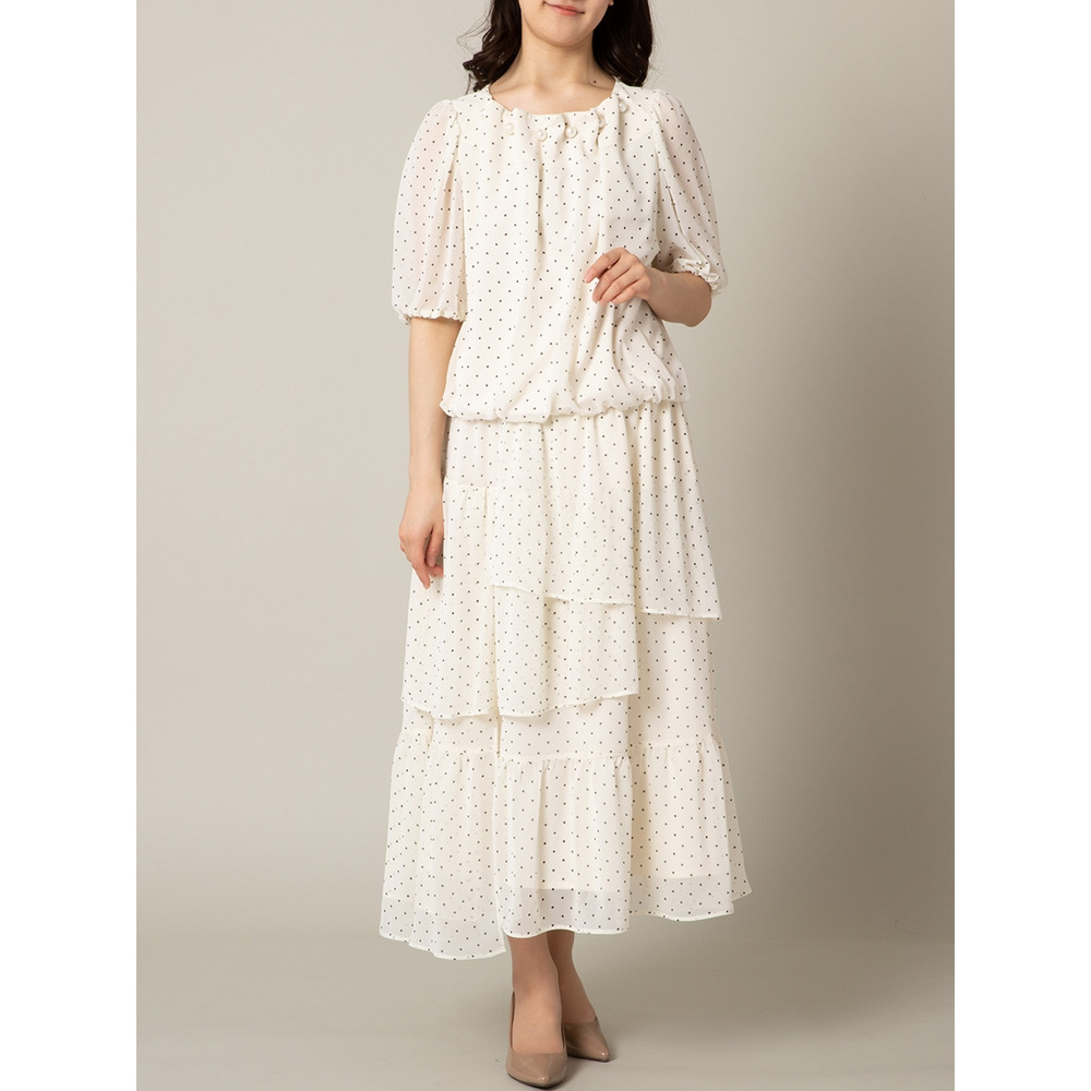 パールネックバルーンヘムブラウス / 大きいサイズ ローズティアラ7