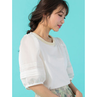 【7/22(金)値下げ分】シアースリーブカットソー / 大きいサイズ ローズティアラ