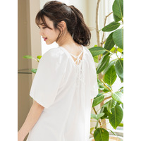 バックリボンAラインカットソー / 大きいサイズ ローズティアラ