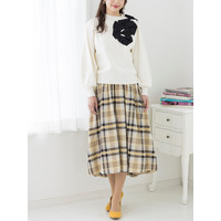 チェックフィッシュテールスカート／大きいサイズ ローズティアラ