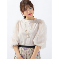 マットオーガンジー切替カットソー