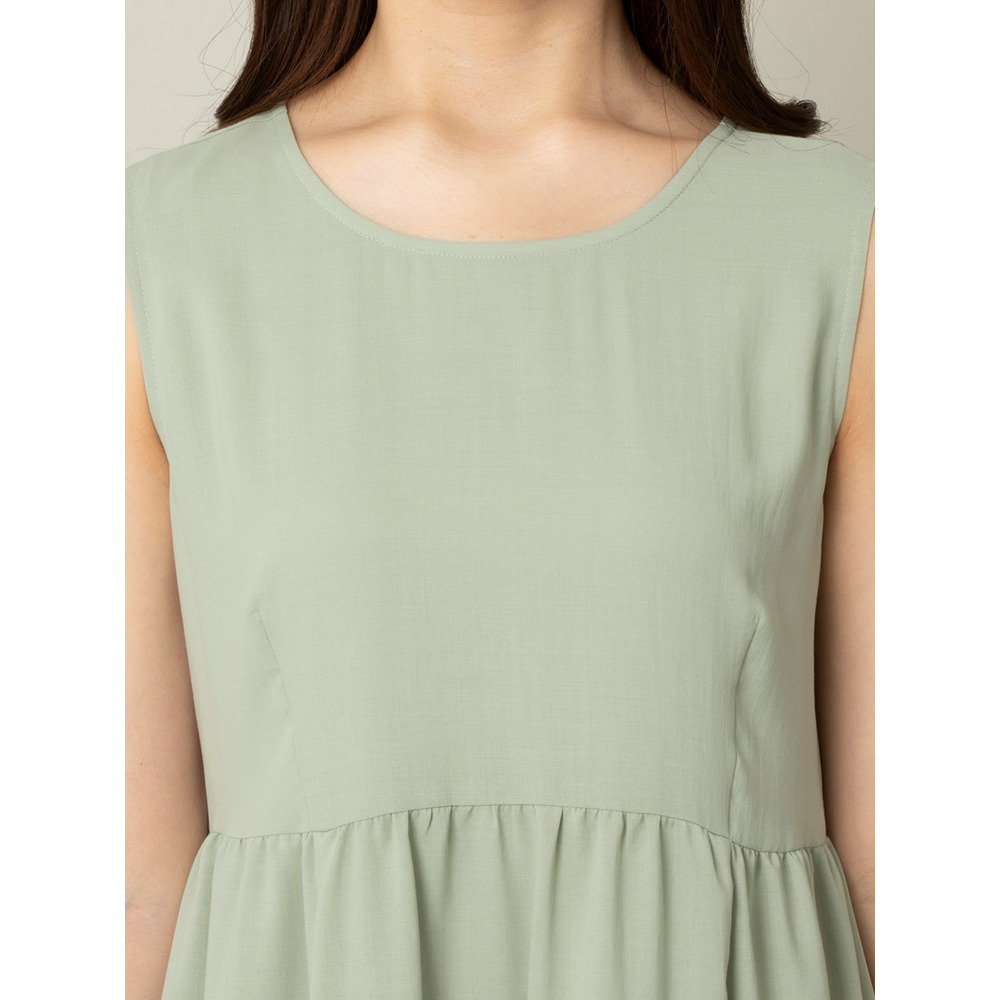 ボウタイブラウスレイヤードワンピース10