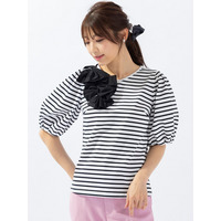 フリルリボンカットソー