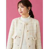 Lily yarn Tweed ロングジャケット