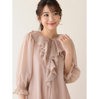フリルカラーブラウス