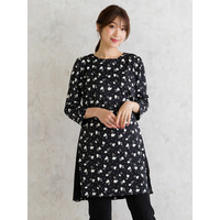 サイドプリーツ切替チュニック