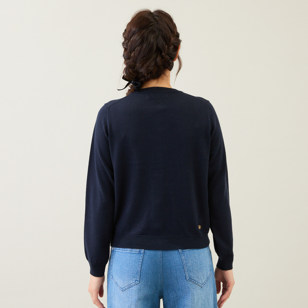 ねこ刺繍ニットカーディガン15