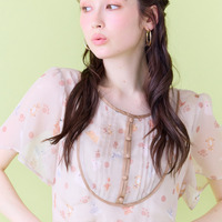 わんにゃんプリントワンピース