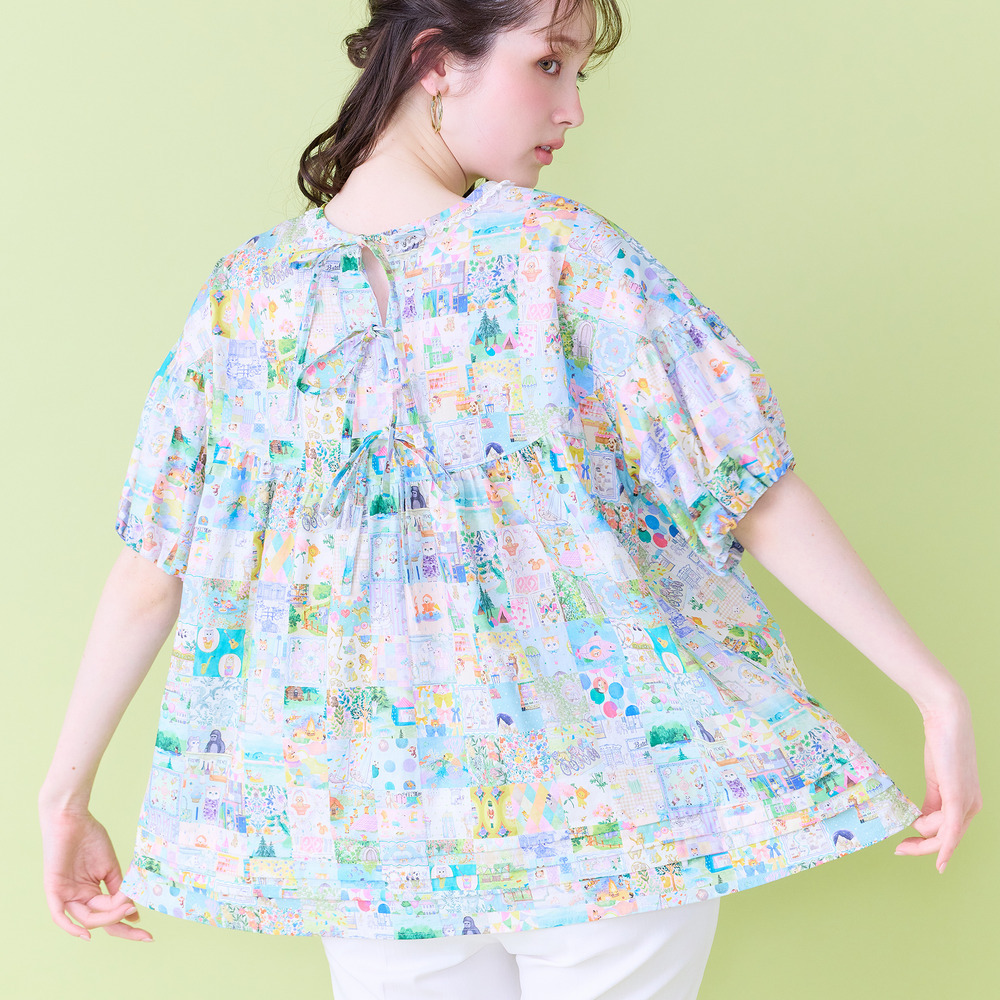 【22fabric】アニバーサリーパッチワーク/ブラウス