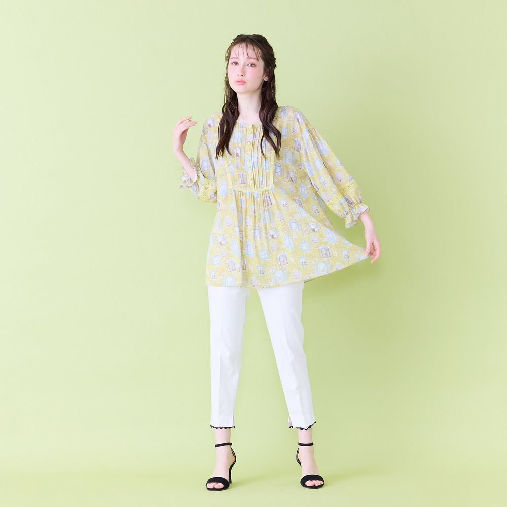 【22fabric】ルームメイトPT/ヨーク切替チュニック1