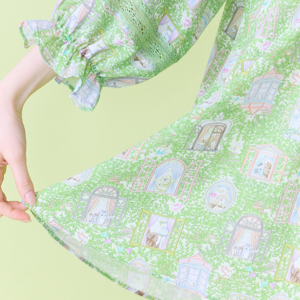 【22fabric】ルームメイトPT/ヨーク切替チュニック12