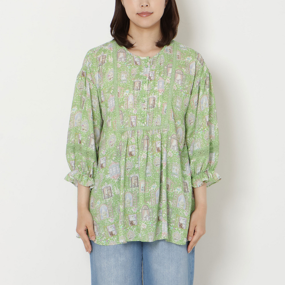 【22fabric】ルームメイトPT/ヨーク切替チュニック13