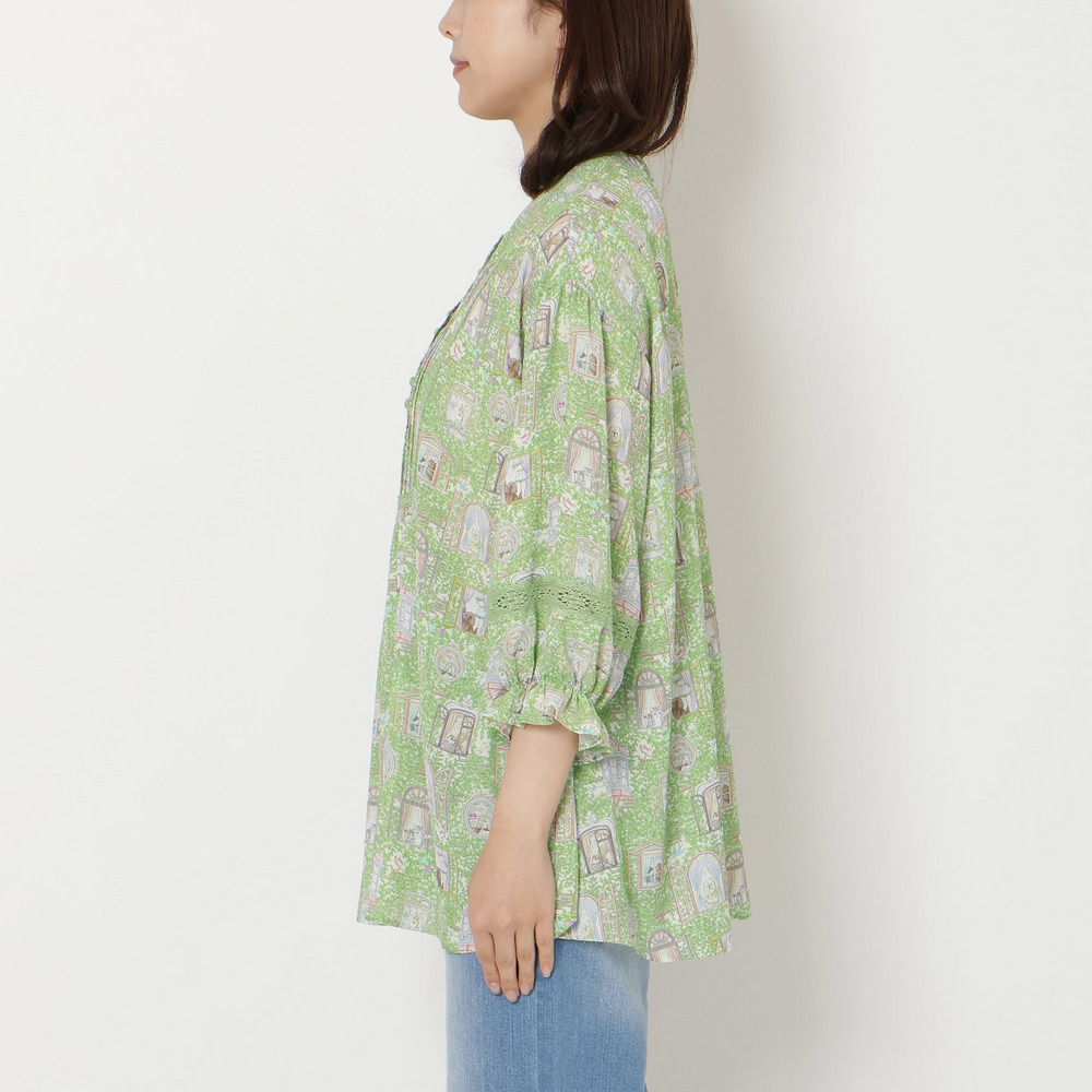 【22fabric】ルームメイトPT/ヨーク切替チュニック14