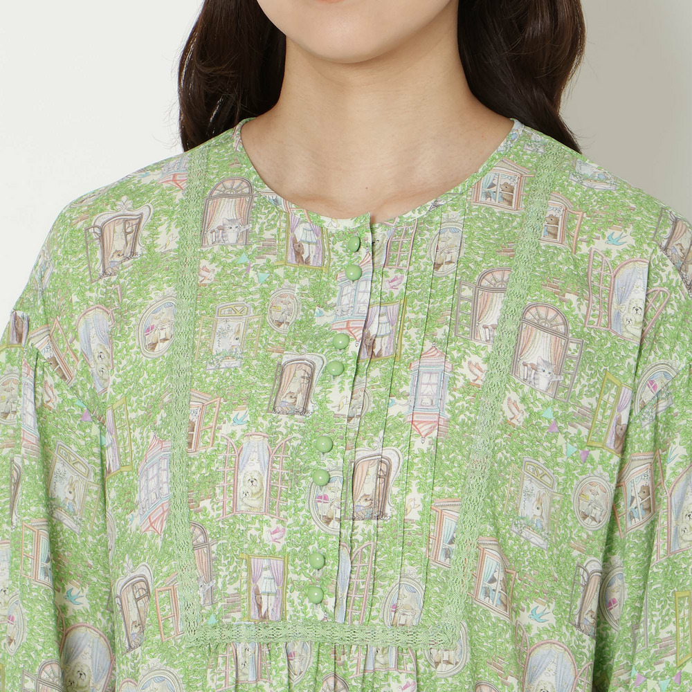 【22fabric】ルームメイトPT/ヨーク切替チュニック16