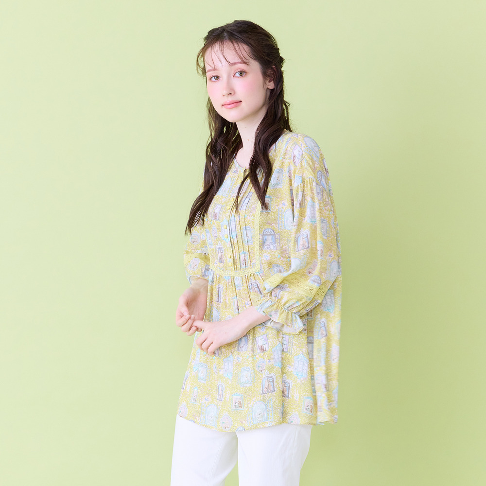 【22fabric】ルームメイトPT/ヨーク切替チュニック2