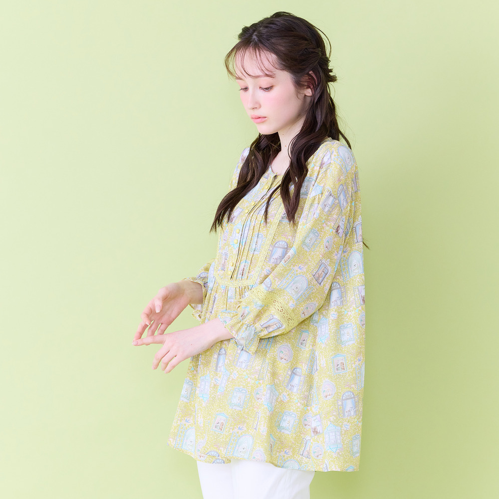 【22fabric】ルームメイトPT/ヨーク切替チュニック3