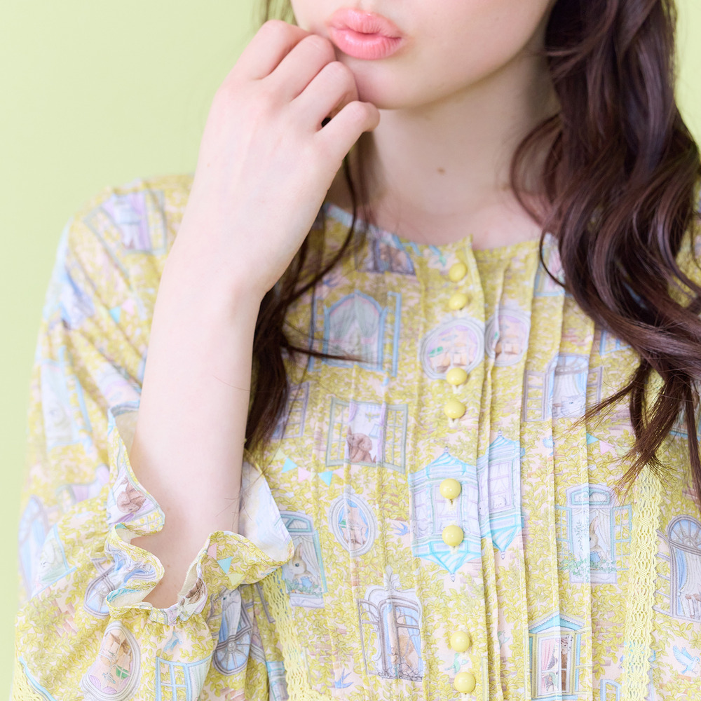 【22fabric】ルームメイトPT/ヨーク切替チュニック6