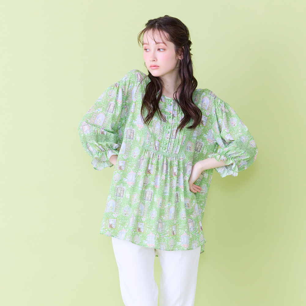 【22fabric】ルームメイトPT/ヨーク切替チュニック7