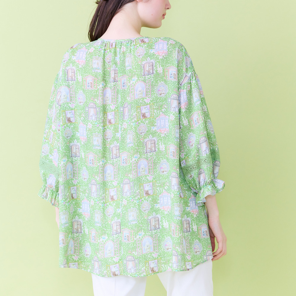 【22fabric】ルームメイトPT/ヨーク切替チュニック9