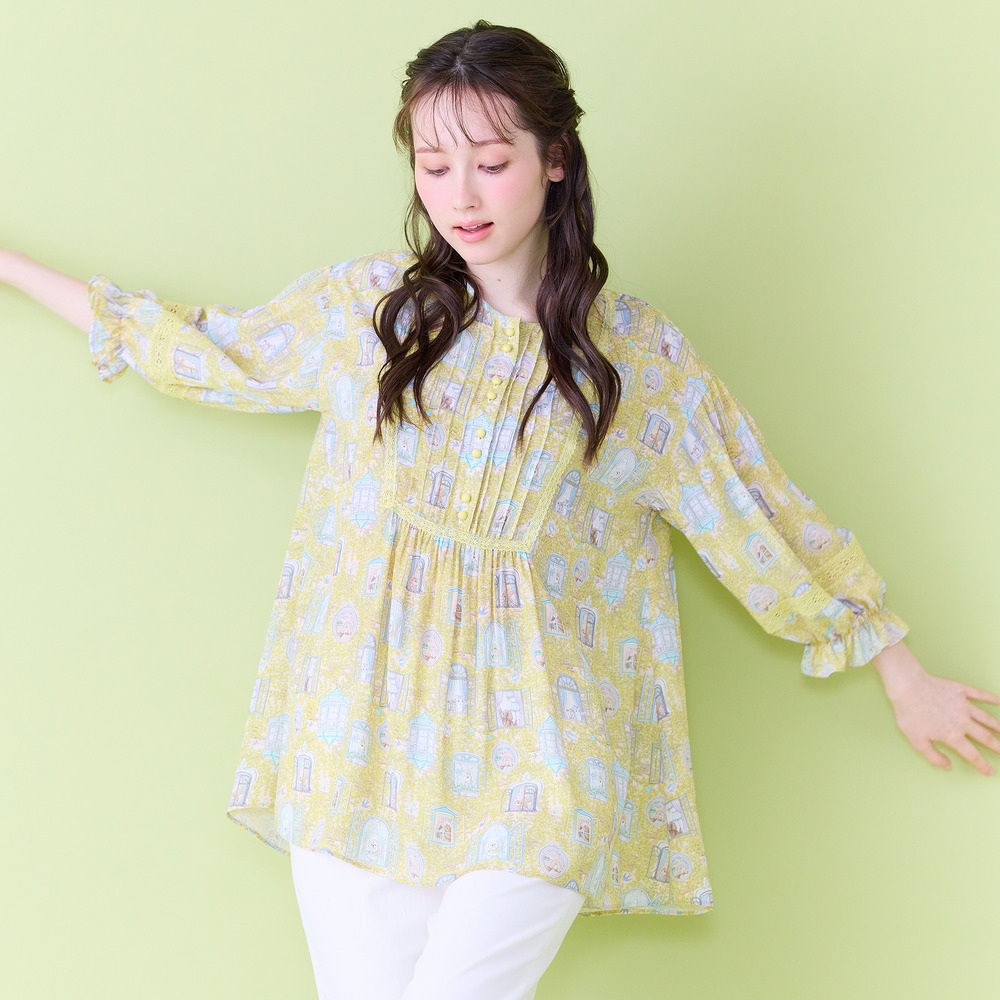 【22fabric】ルームメイトPT/ヨーク切替チュニック1