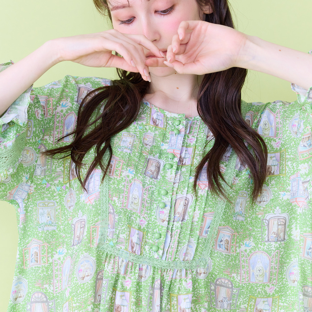 【22fabric】ルームメイトPT/ヨーク切替チュニック1