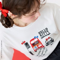 【HELLO KITTY】ハローキティ ロンドンプリント刺繍Tシャツ