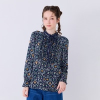【22fabric】リボン付きフリルブラウス