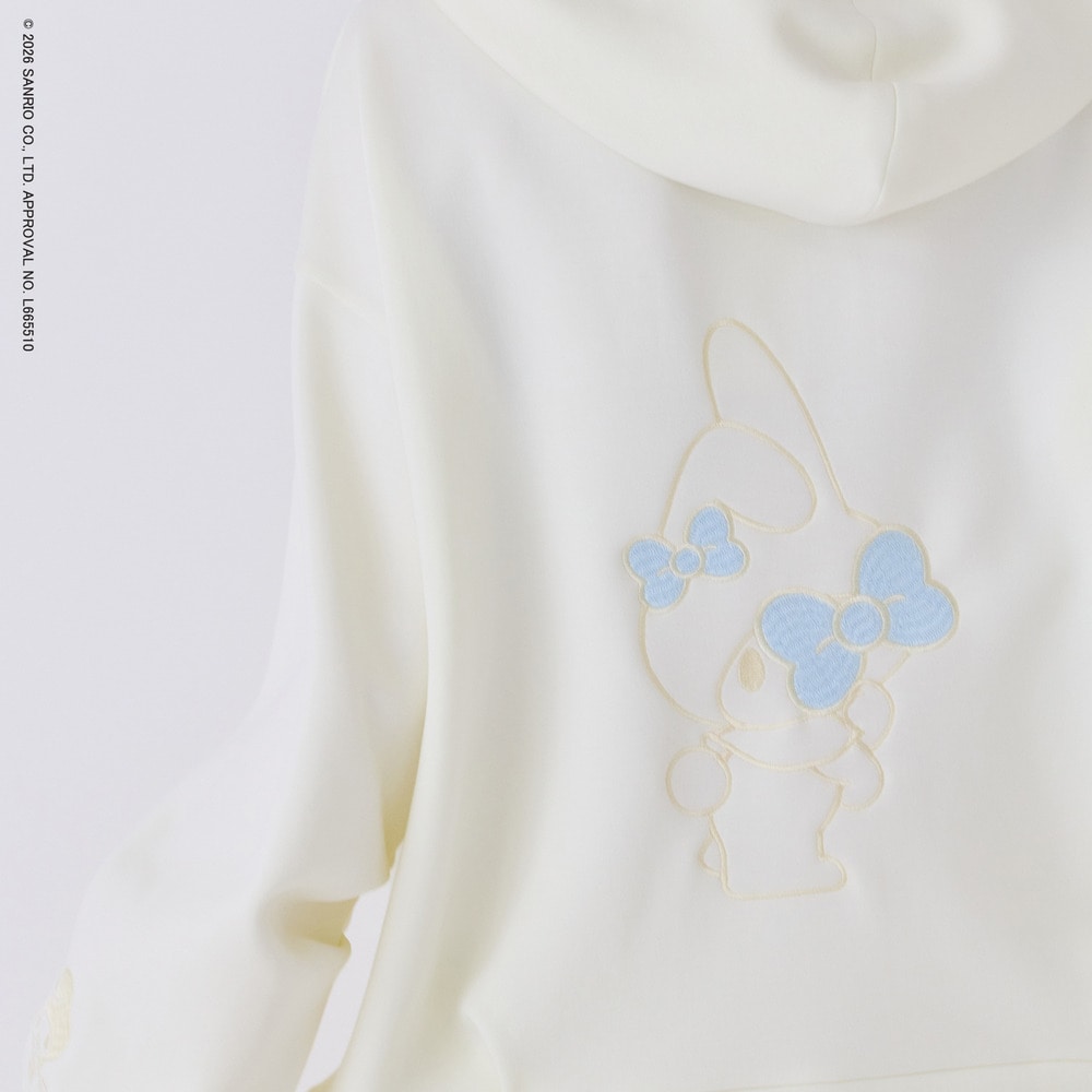 【My Melody】 マイメロディ 刺繍パーカー2