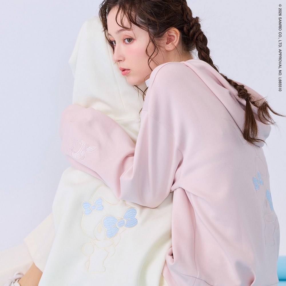 【My Melody】 マイメロディ 刺繍パーカー7