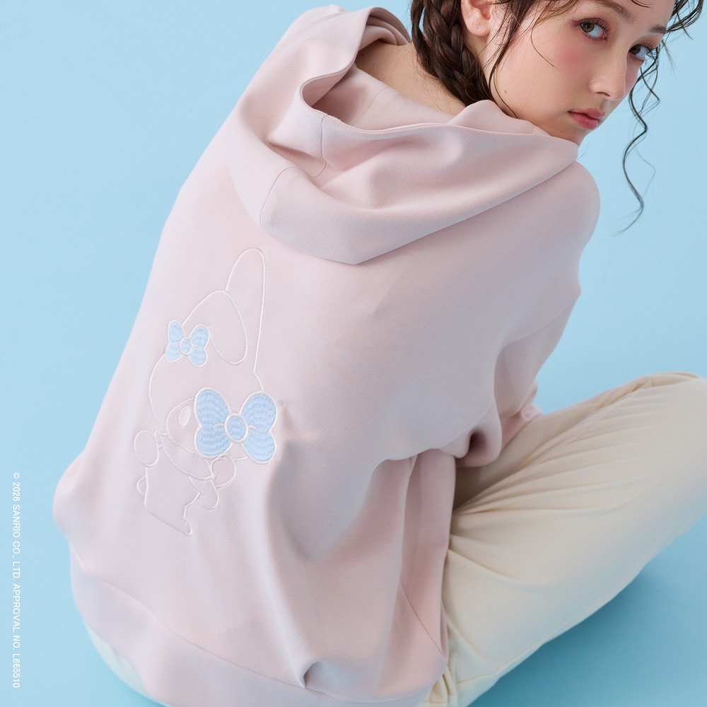 【My Melody】 マイメロディ 刺繍パーカー1