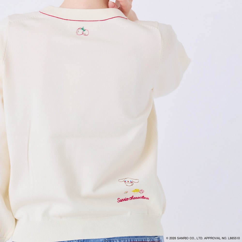 【サンリオキャラクターズ】サンリオキャラクターズ刺繍カーディガン2