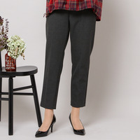 【手洗いOK】真空プリーツ・アンクル丈パンツ（無地）