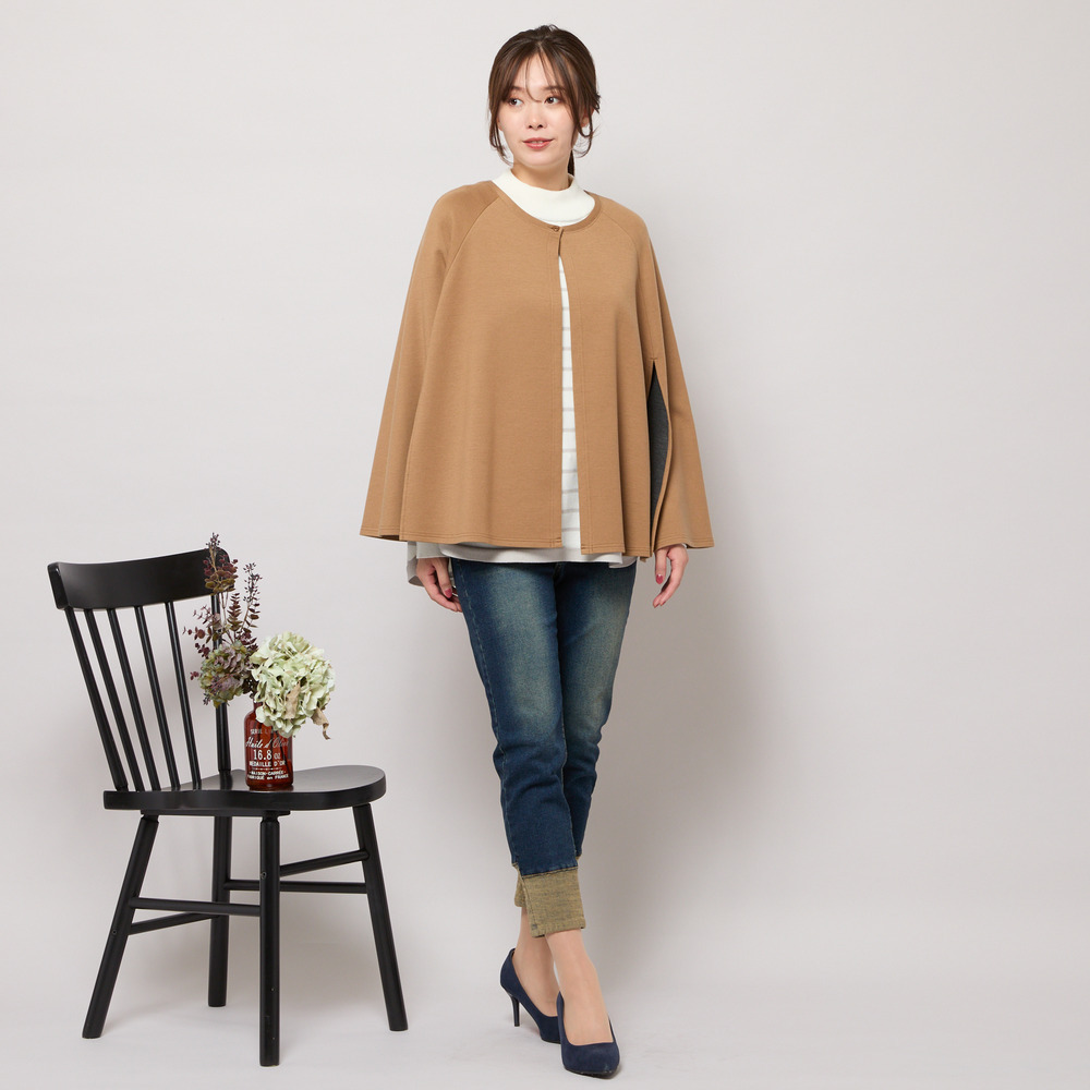 【手洗いOK・INDIMARKコラボ】デニムストレート・裾切り替えパンツ15