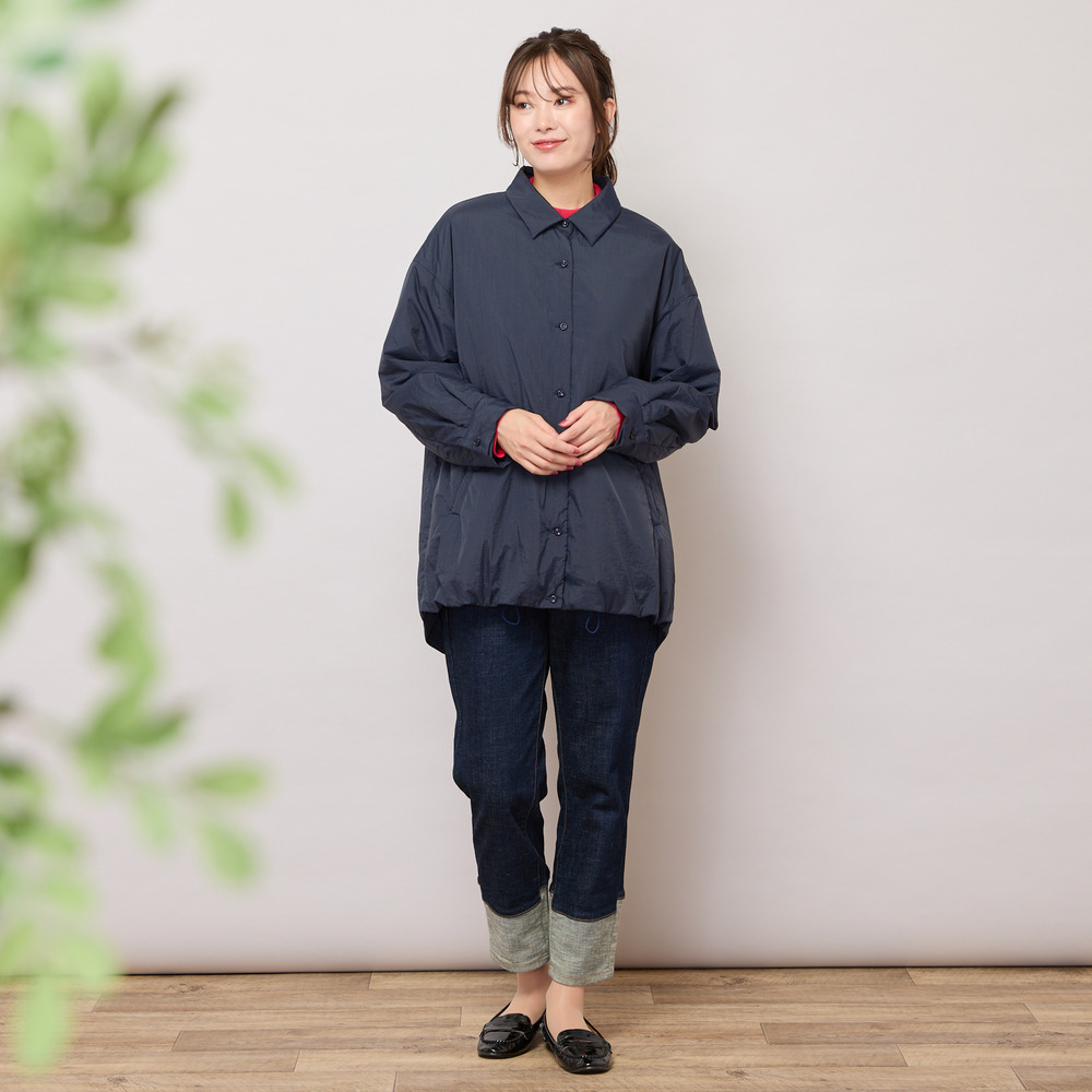 【手洗いOK・INDIMARKコラボ】デニムストレート・裾切り替えパンツ4