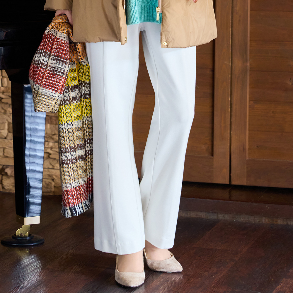 【手洗いOK・発熱】フルレングスストレートシルエットパンツ1