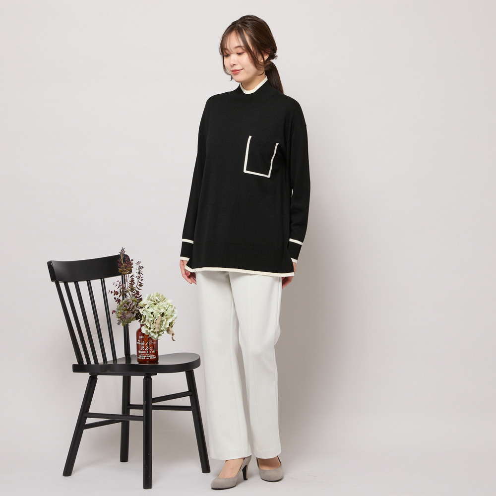 【手洗いOK・発熱】フルレングスストレートシルエットパンツ5