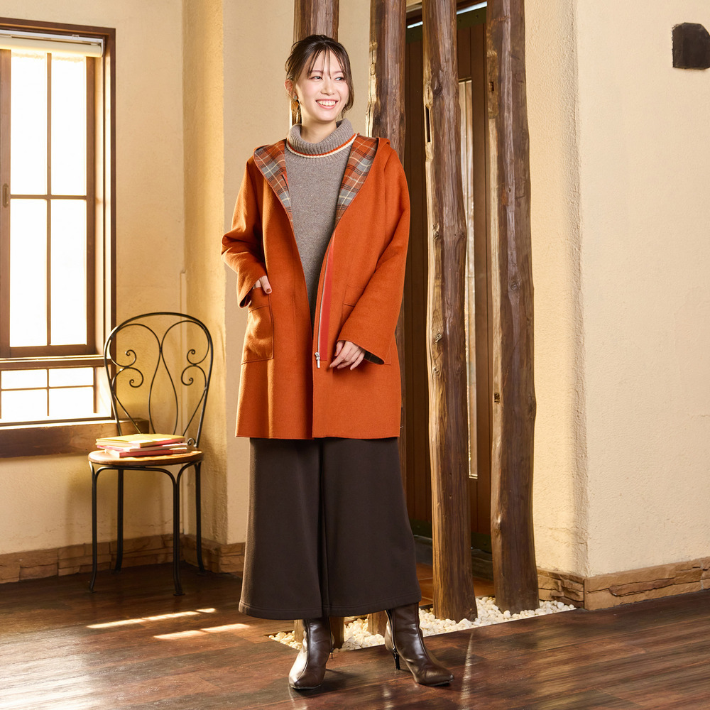 【手洗いOK・セットアップ対応】裏起毛ワイドパンツ7