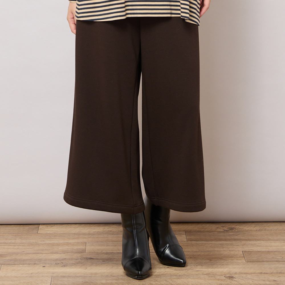 【手洗いOK・セットアップ対応】裏起毛ワイドパンツ1