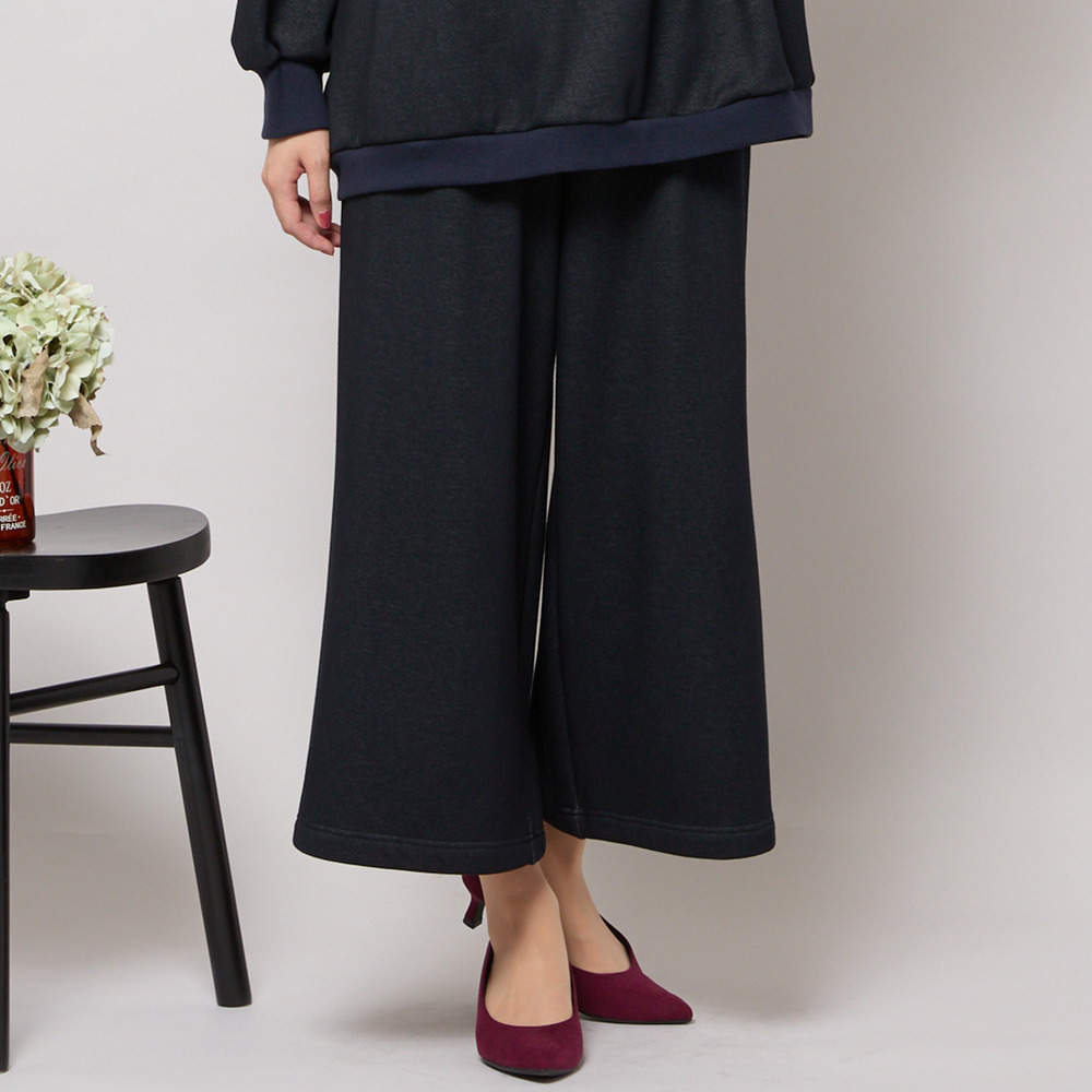 【手洗いOK・セットアップ対応】裏起毛ワイドパンツ1