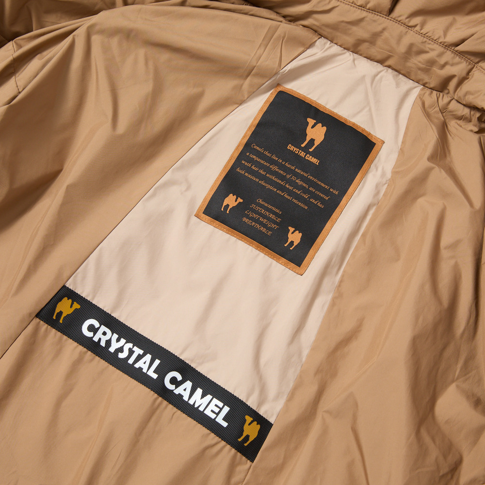 キャメル入り中綿ボリューム襟コート19